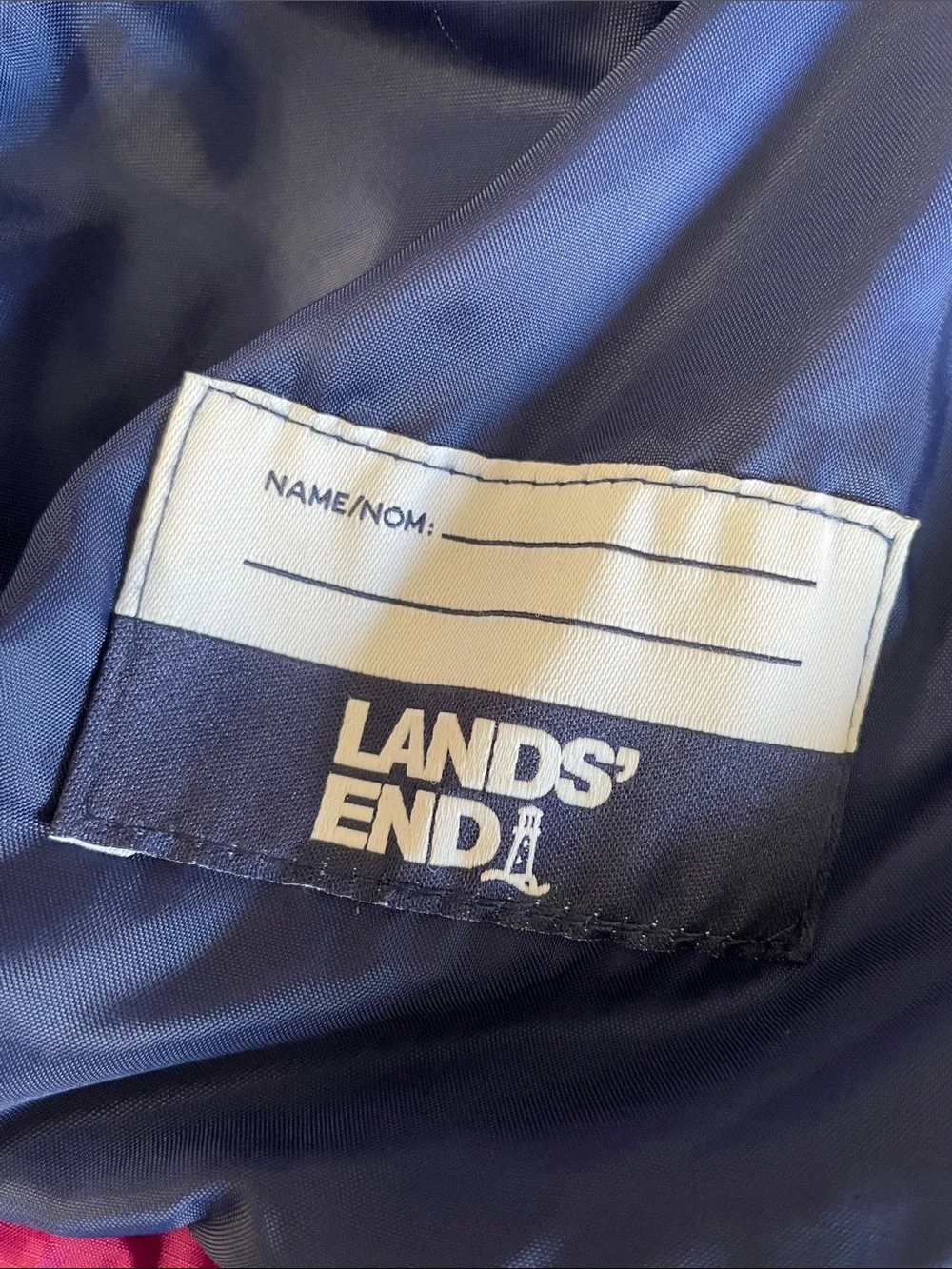 Lands End coat jacket puffer quilted squall spring fall youth magenta girls xxl